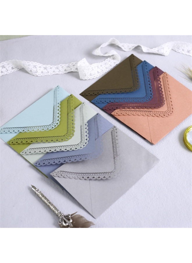 FAYET 10 Pack Colorful Hollow Triangle Envelopes , Paper Card Envelopes for Wedding Invitations, Party Favors, Business Cards, Gifts, and DIY Crafts (160×113mm) - Image 3